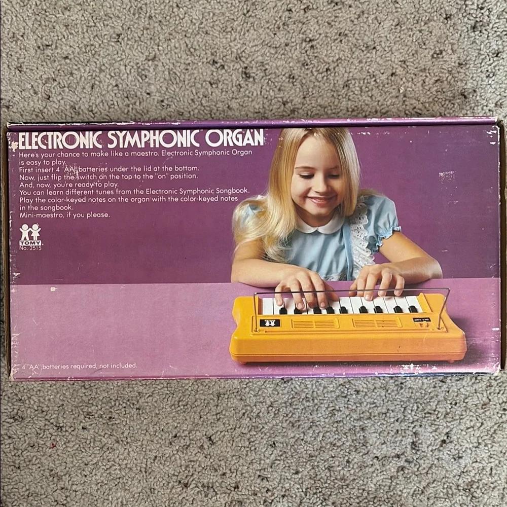 Rare Tony 1978 Electronic Symphonic Organ - Yellow